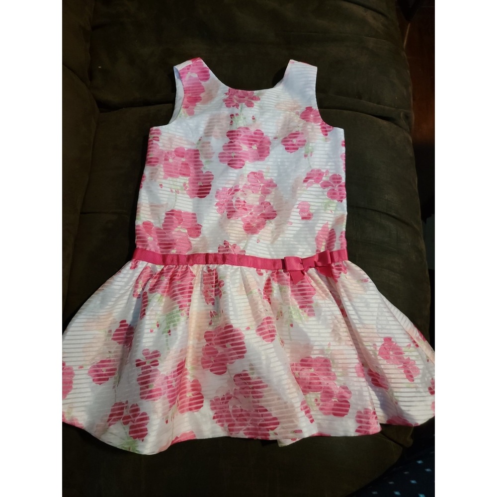Dressed up by Gymboree egg hunt pink floral‎ Easter spring dress size 7